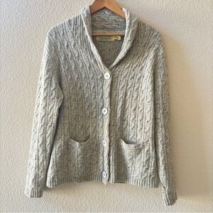 Irelandseye Cashmere Wool Blend Cable Knit Fisherman Cardigan Size XL